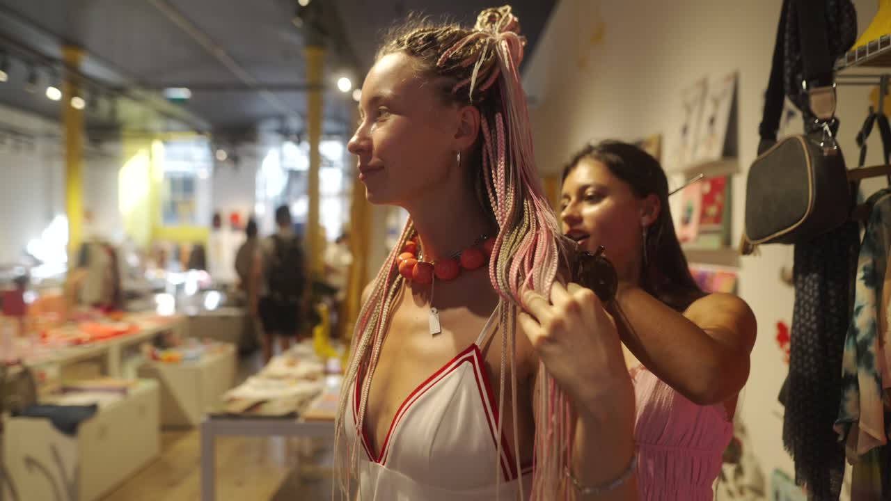 Women shopping for clothes at a boutique