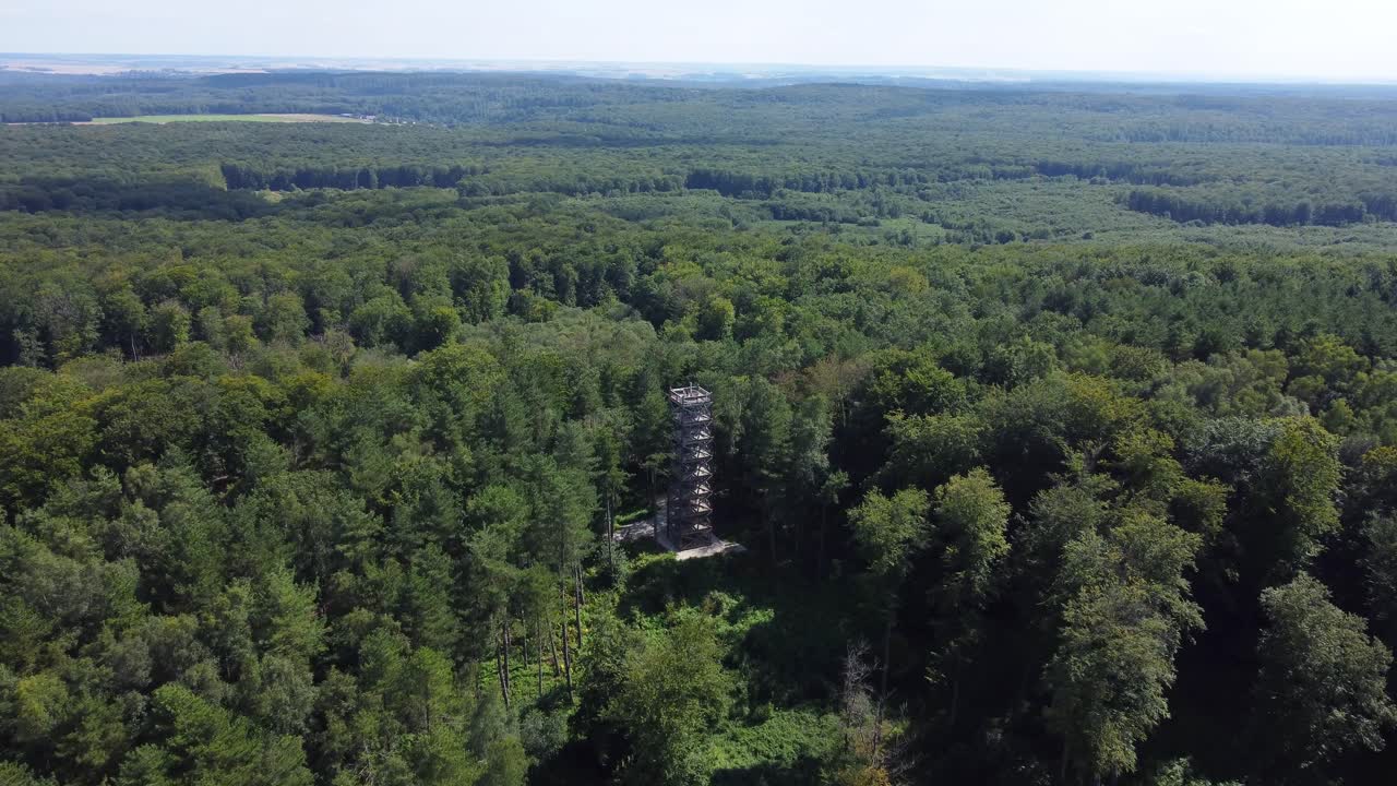 Exploration tower in the middle of the forest, France