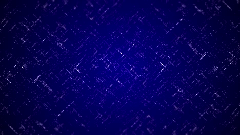 digital background loop.  abstract dots flying in different directions on a blue background. technological background