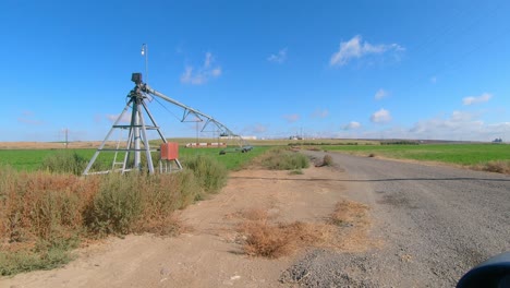 irrigation system in a farmland