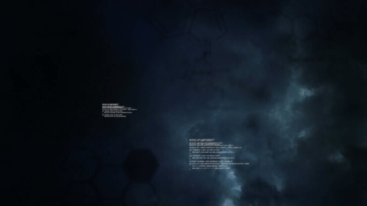 Program codes and the sky with lightning
