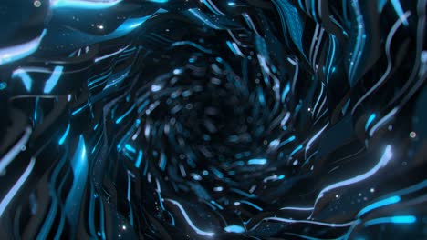 túnel con luces de neón azul animación de bucle sin costuras de renderizado 3d