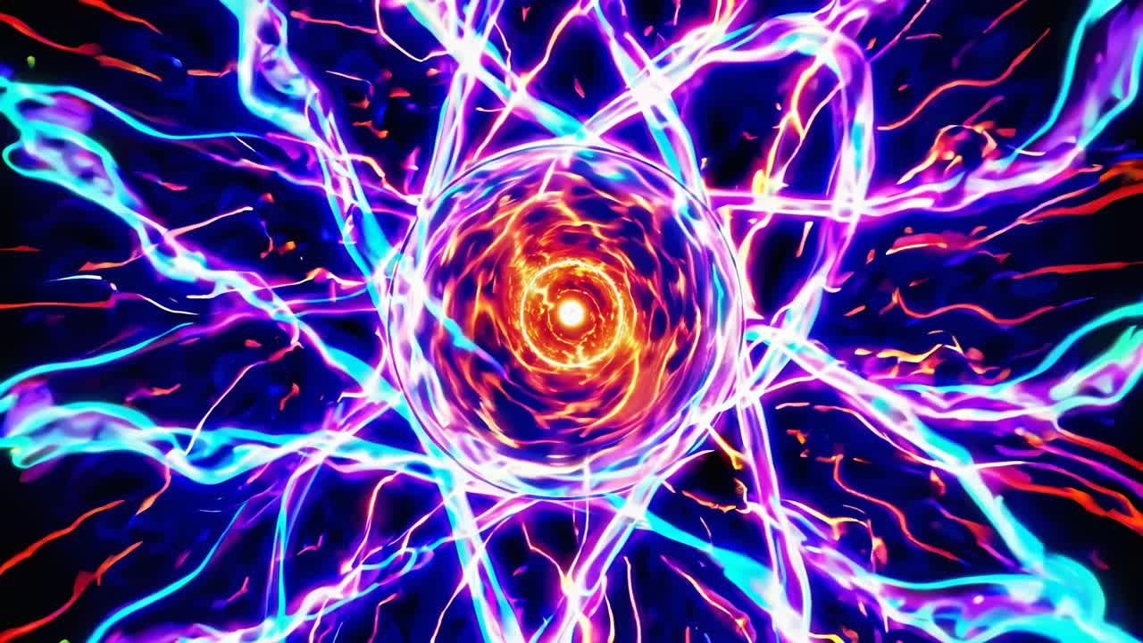 vórtice de energía brillante abstracto