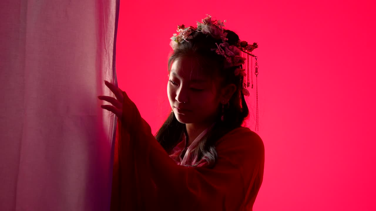 Asian woman in traditional dress