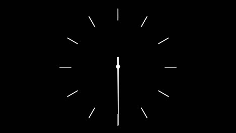 4k clock spinning, watch animation on black screen