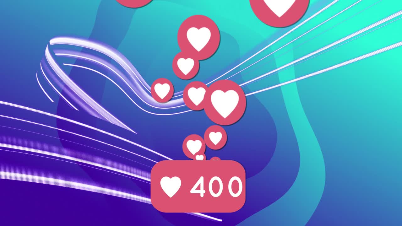 미디어 아이콘 위로 움직이는 모양의 애니메이션