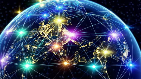 visualización de la conectividad de la red global