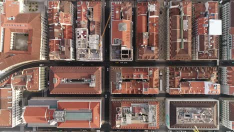 historic city center lisbon buildings top view