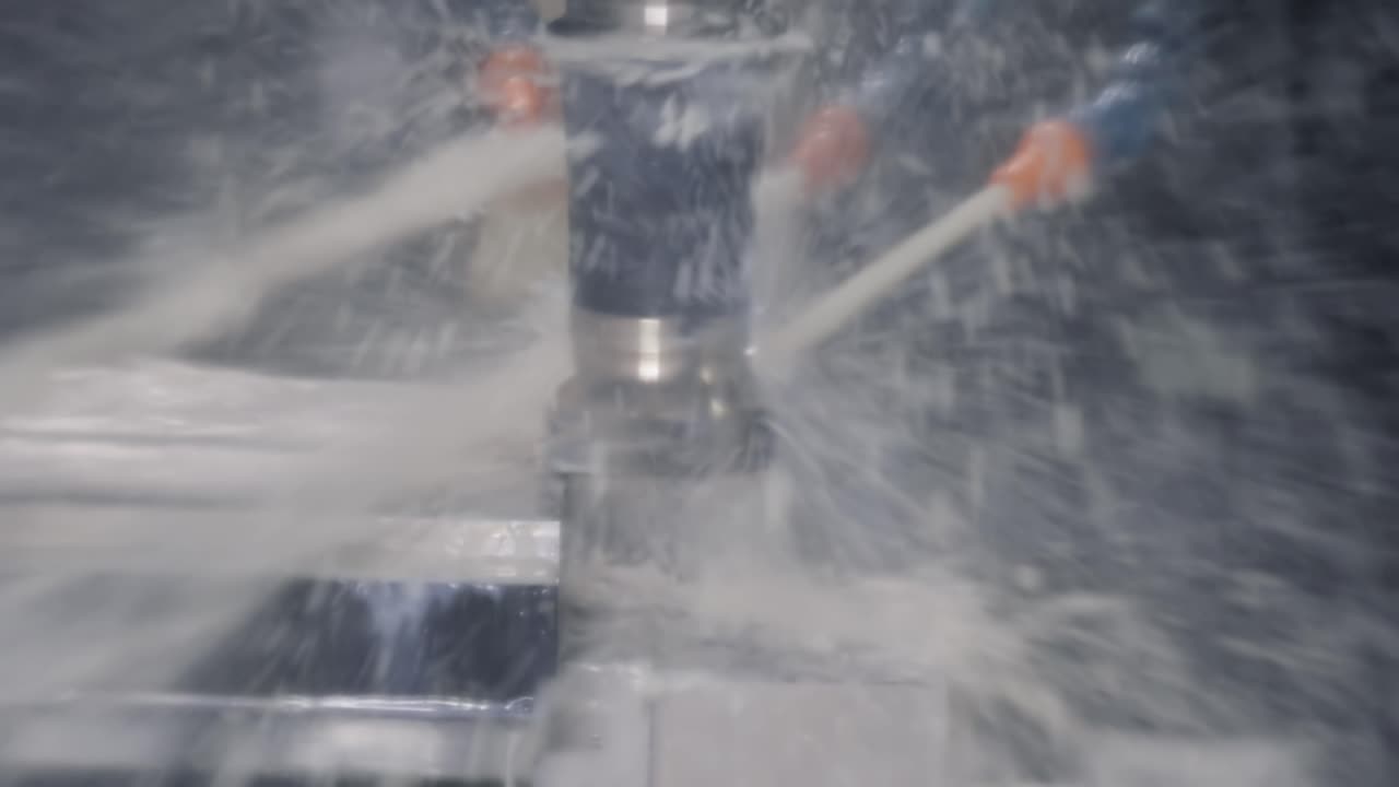 금속 가공 cnc 밀링 기계. 금속 절단 현대 가공 기술.