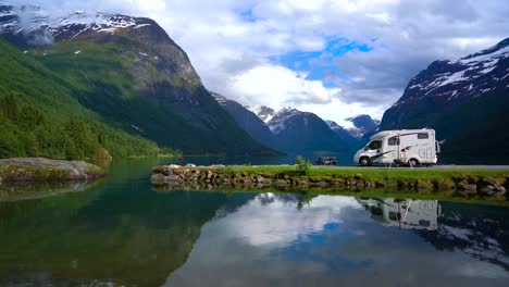 family vacation travel rv, holiday trip in motorhome