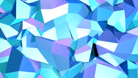 abstracto simple azul violeta baja poli superficie 3d como fondo de moda. suave geométrico bajo fondo de movimiento poli con polígonos puros azul violeta. fondo de bucle sin costuras 4k fullhd