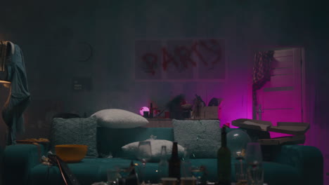 messy party room