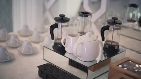 elegant tea and coffee serving set