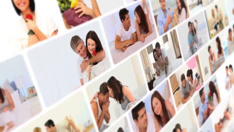 montaje de parejas felices