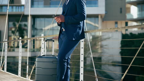 businessman traveling in city