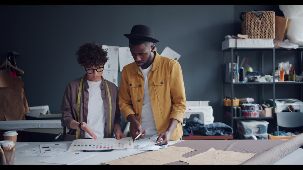 Fashion Designers Collaborating on a Project