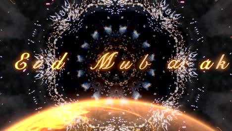 eid mubarak kaleidoscope. greeting video.