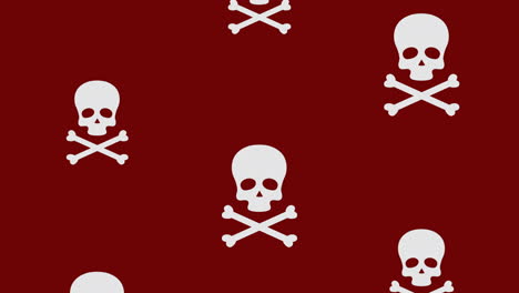 skull and bones pattern animation