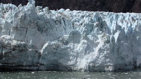 close shot of margerie glacier in glacier bay national park and preserve, alaska