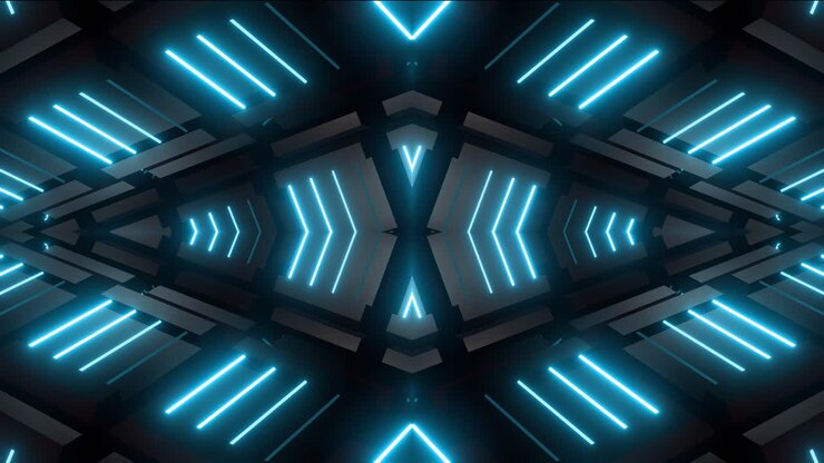 Abstract Neon Geometric Pattern