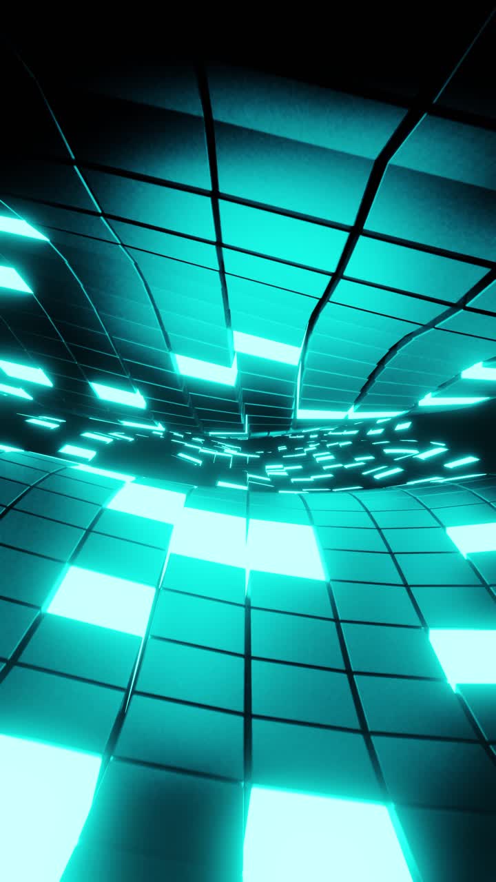 bucle de animación 3d. fondo de tecnología abstracta con luces brillantes.