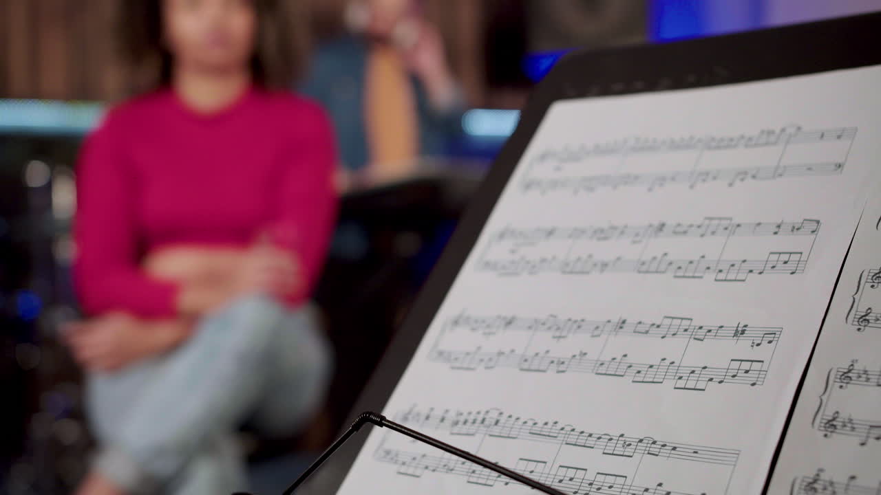 음악 악보 의 가까운 모습