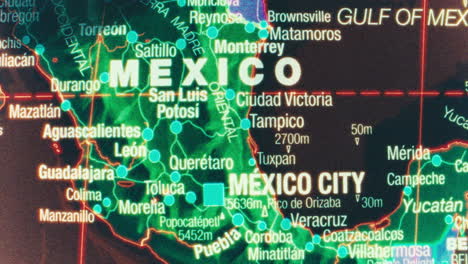 detailed map of mexico highlighting major cities and geography