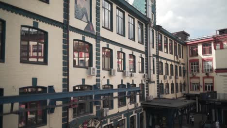 vintage building with mural