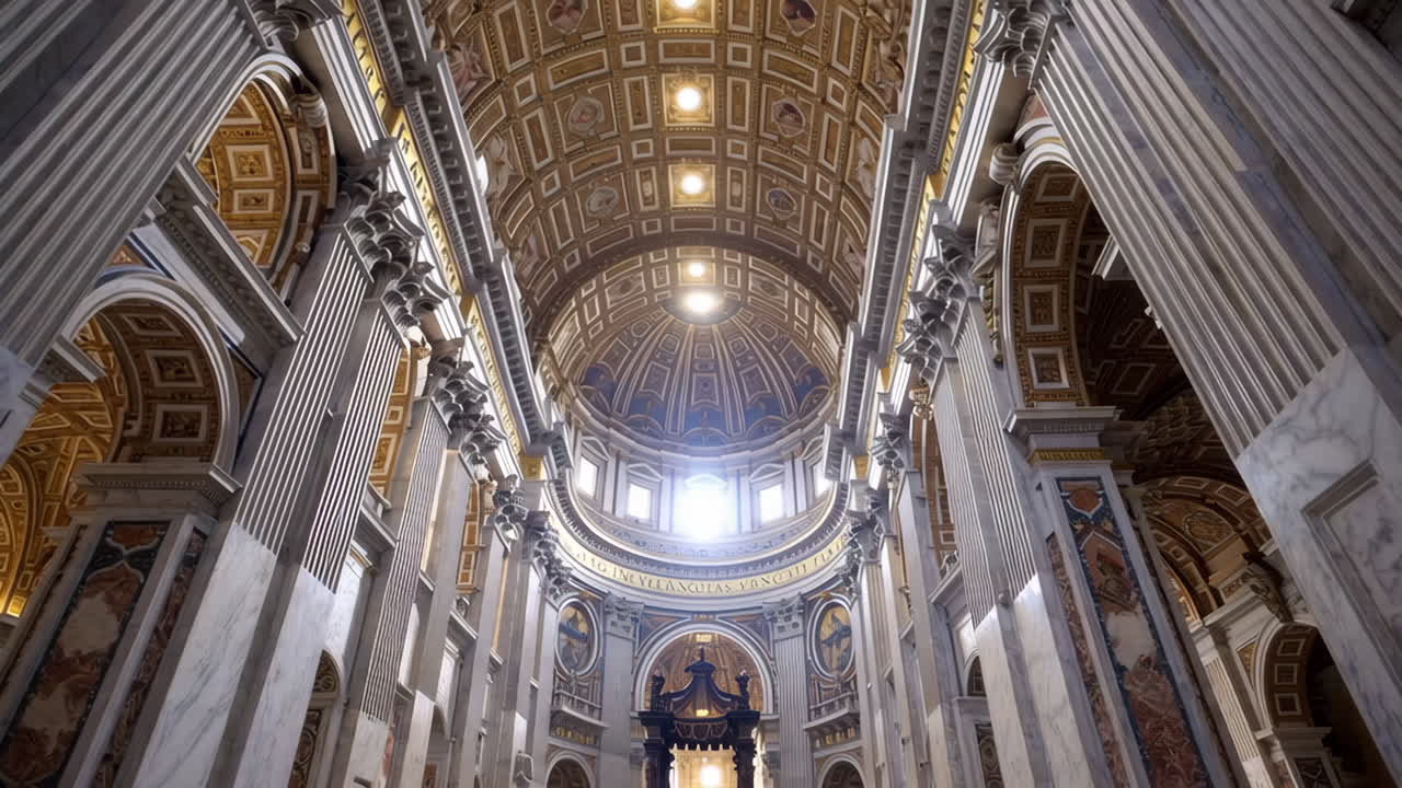 Interior of St. Peter's Basilica in Vatican City