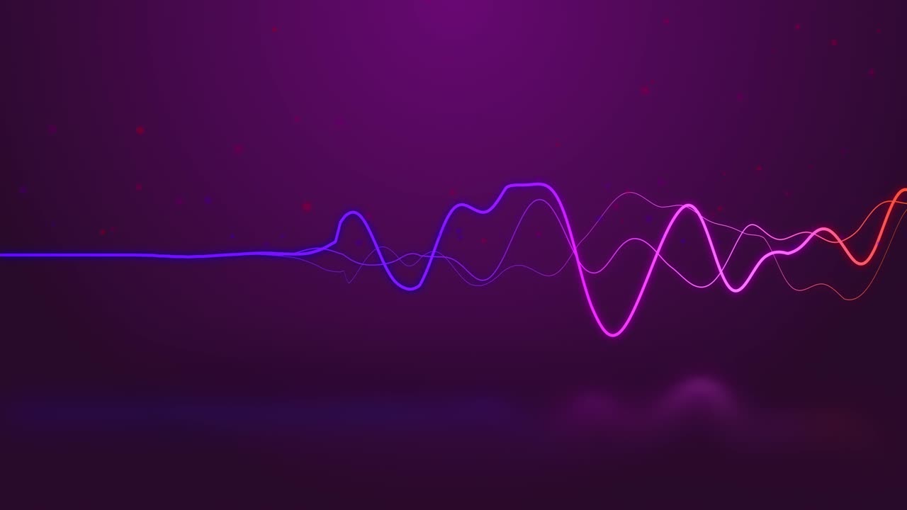 Emitting electrical impulses are highlighted in different neon colors and moving dynamicaly.