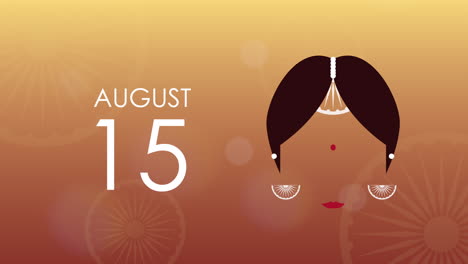 india independence day celebration with woman hair