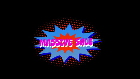 Word-Massive-Sale-appearing-in-front-of-explosion-effect