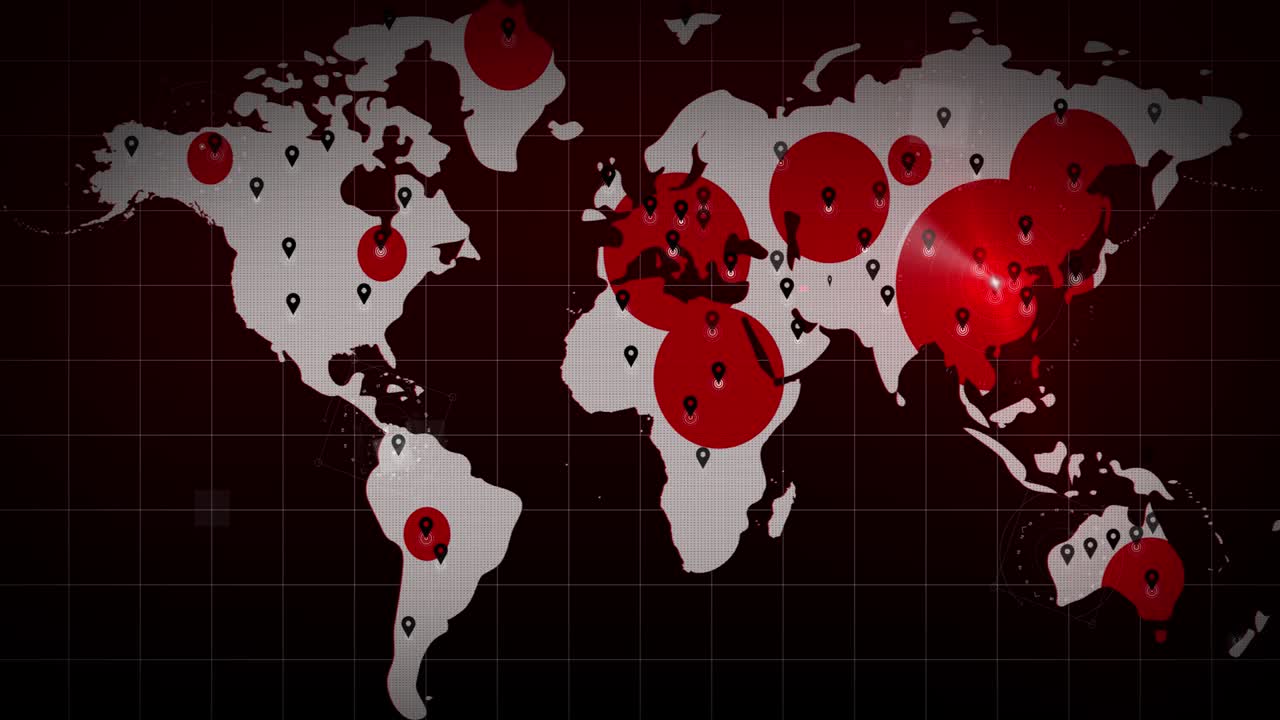 코로나 바이러스 코비드-19 세계 지도