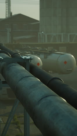 close-up of industrial pipes