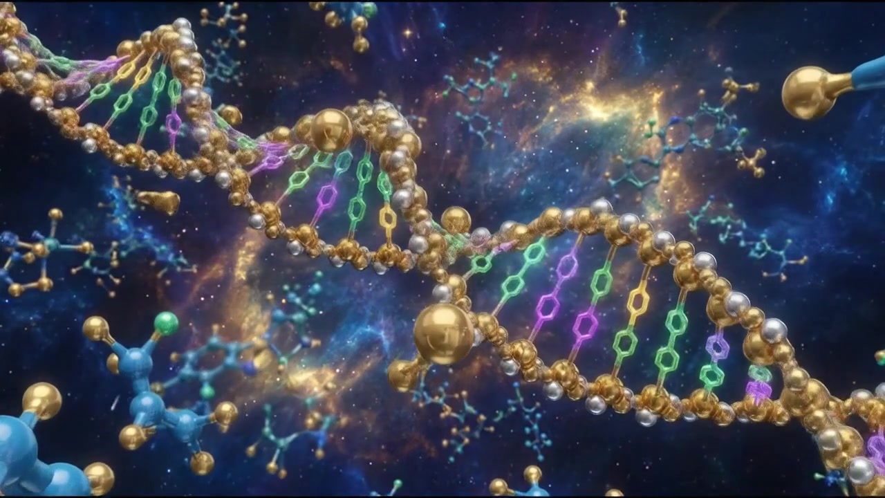 Animasyonlu DNA Çift Sarmal Molekülü