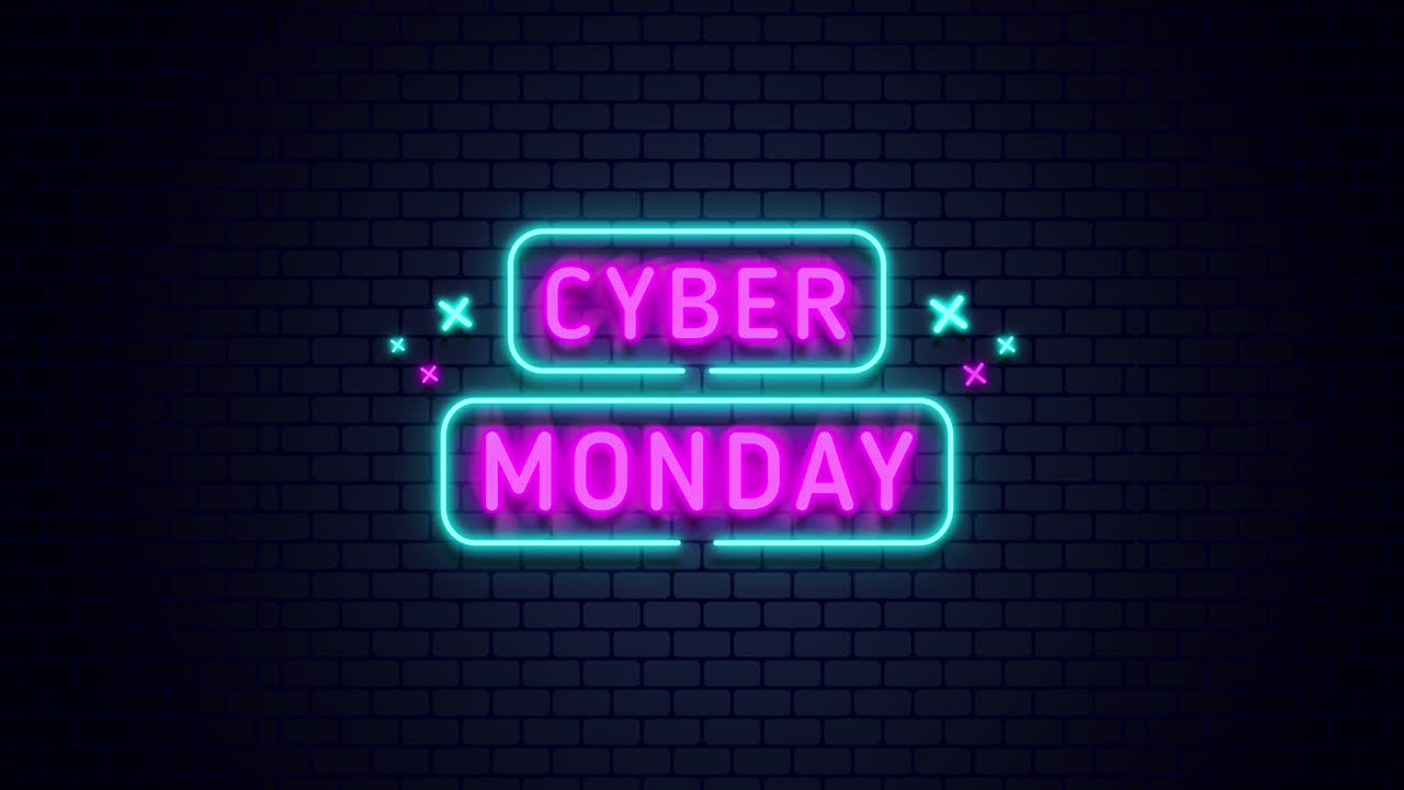 사이버 월요일 네온 사인입니다.