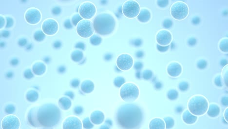 large groups of streptococcus with blue background, 3d rendering.