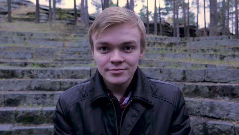 young man in a park