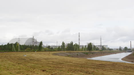 El-Paisaje-Prypiat,-Parte-De-La-Zona-De-Exclusión-Desde-El-Desastre-Nuclear-Ruso-De-1986-En-La-Central-Eléctrica-De-Chernobyl