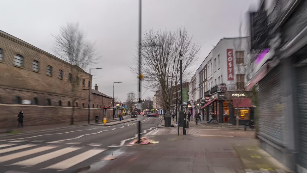 Urban Street Scenes in Camden, London on a Cloudy Day