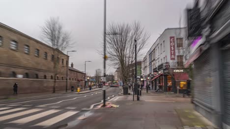 urban street scenes in camden, london on a cloudy day