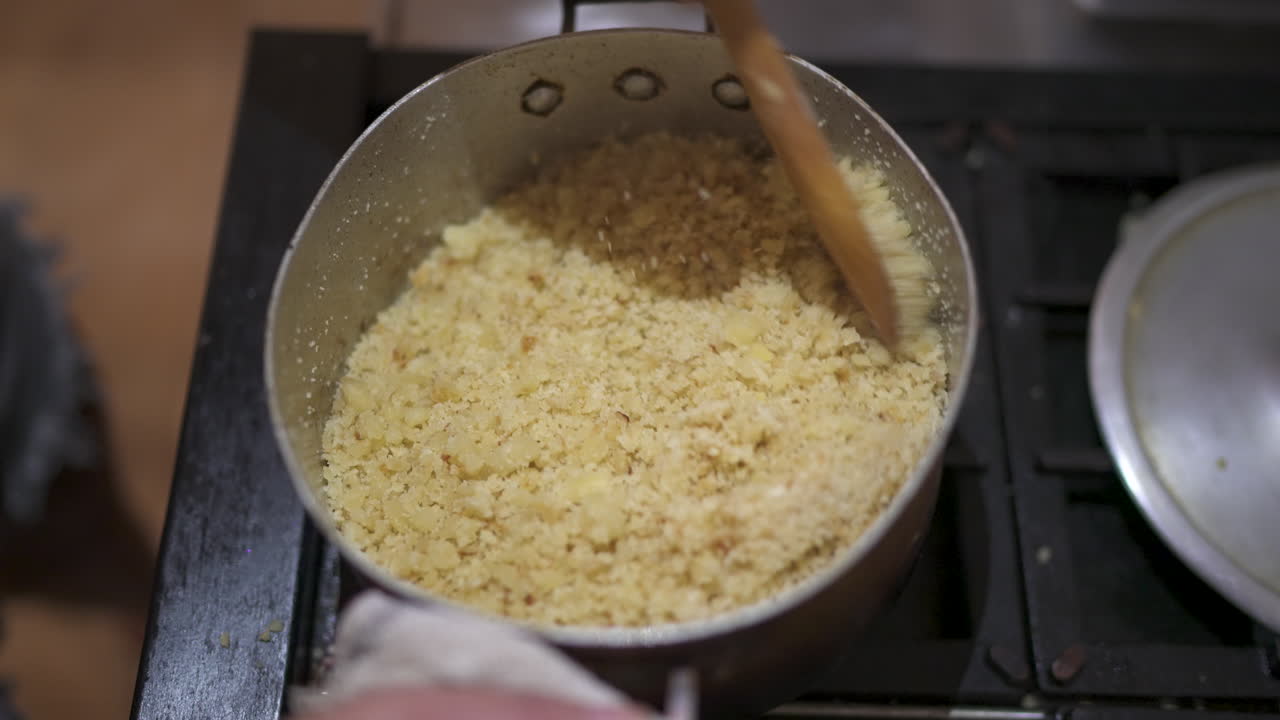 Reviro recipe, Ancestral South American Culinary Heritage, cooking on gas stove