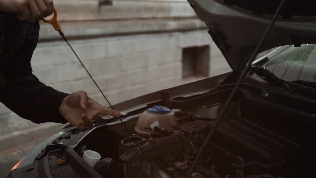 Checking the Car Engine Oil