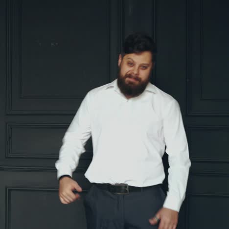 gentleman posing in studio