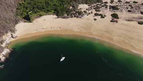 Coastal-region-surrounding-Cacaluta-Bay,-part-of-Huatulco-nine-bay-cluster,-Oaxaca,-Mexico