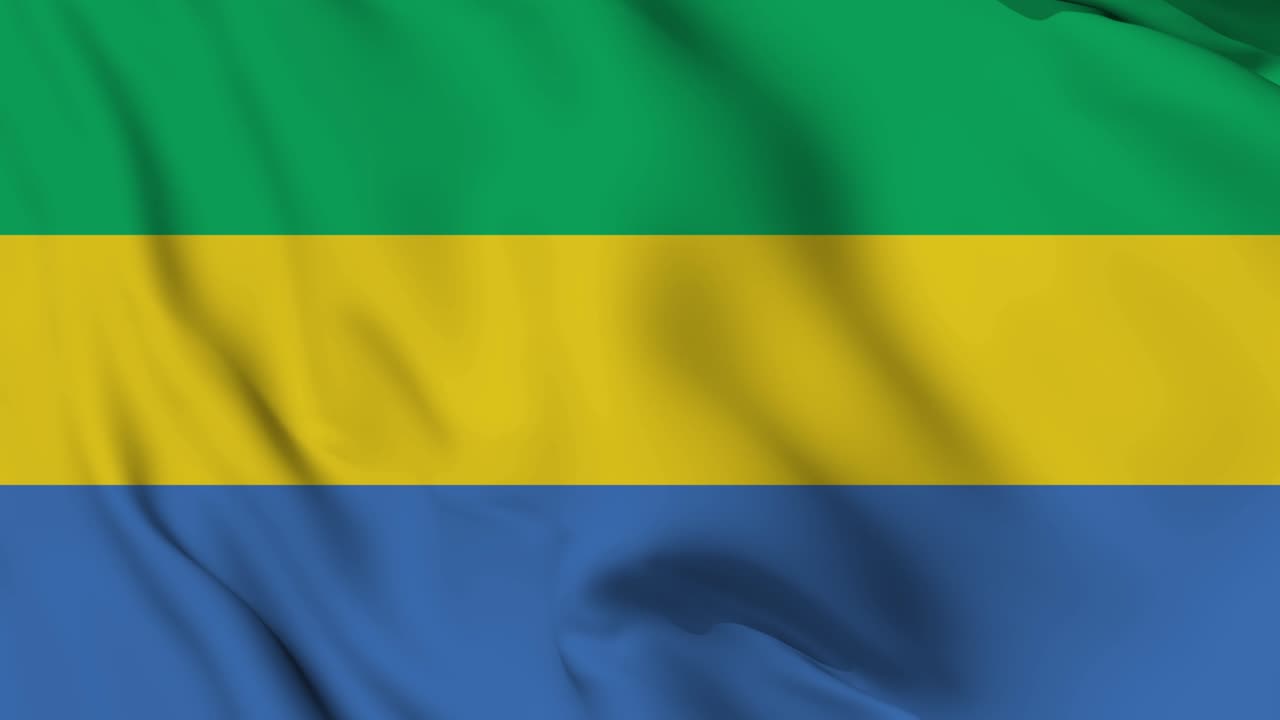 animación de la bandera de gabón que se agita sin problemas
