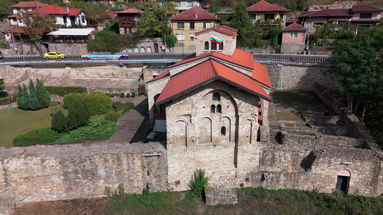 Holy Forty Martyrs Church drone orbit from left to right, capturing architectural beauty and religious presence.