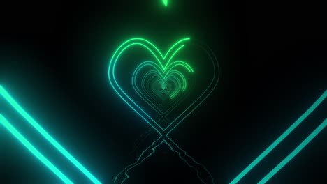neon heart tunnel