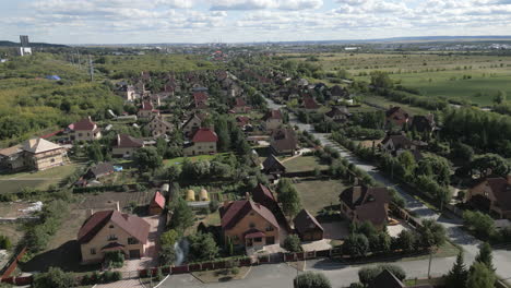 aerial view of a suburban residential area