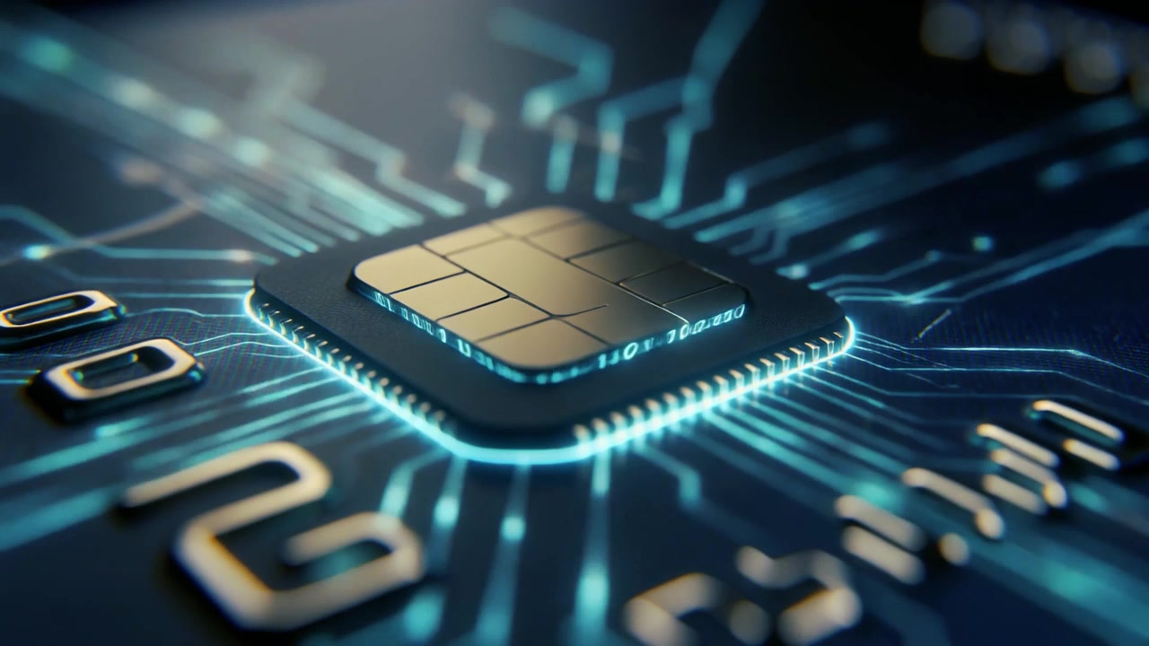 Digital databehandling på et mikrochip-printkort